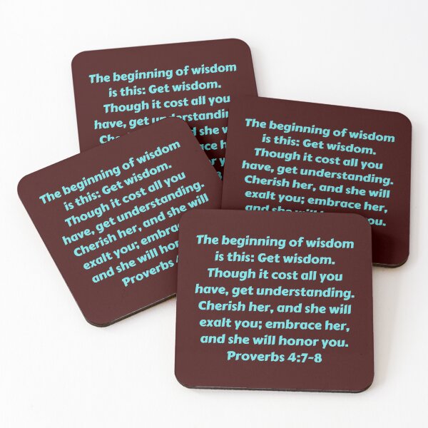 Item preview, Bible Verse Proverbs 4:7-8 designed and sold by Prayingwarrior.