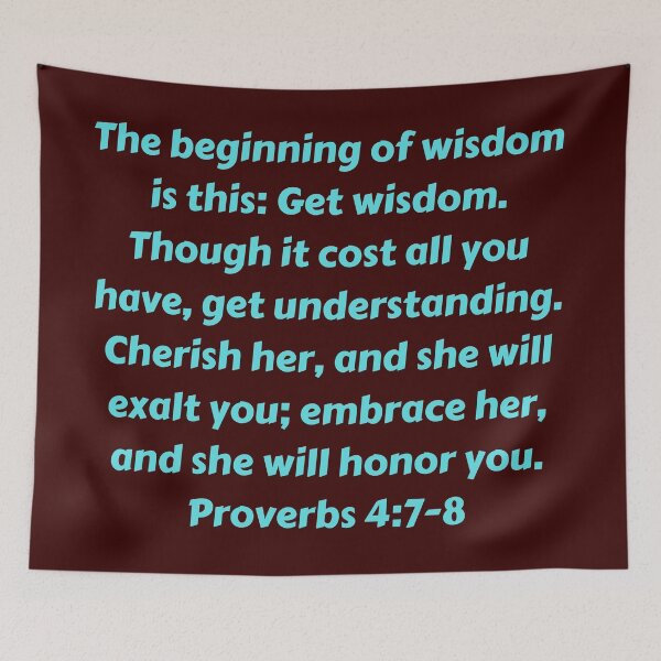 Item preview, Bible Verse Proverbs 4:7-8 designed and sold by Prayingwarrior.