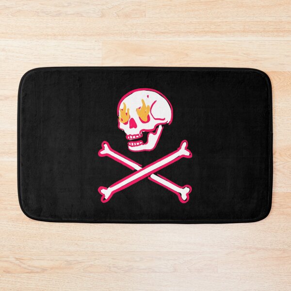 Item preview,  Pink Skull Fire Eyes Skeleton Vaporwave with crossed Bones designed and sold by trajeado14.