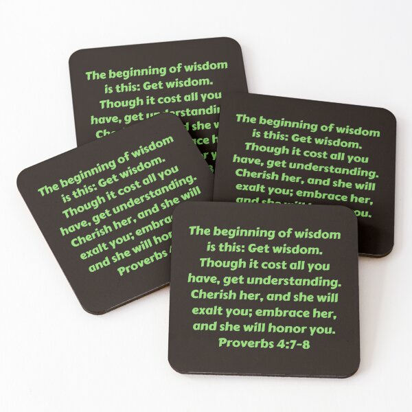 Item preview, Bible Verse Proverbs 4:7-8 designed and sold by Prayingwarrior.