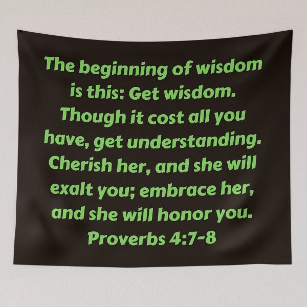 Item preview, Bible Verse Proverbs 4:7-8 designed and sold by Prayingwarrior.