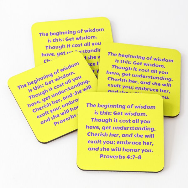 Item preview, Bible Verse Proverbs 4:7-8 designed and sold by Prayingwarrior.