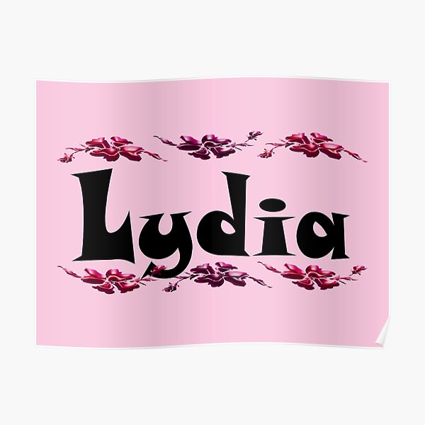 Lydia in Flower "frame" :) - wine and red (purple/pink background) Poster