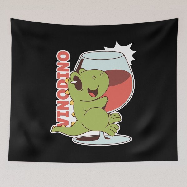 Item preview, Vinodino Happy T-Rex with Wine designed and sold by Watersolution.