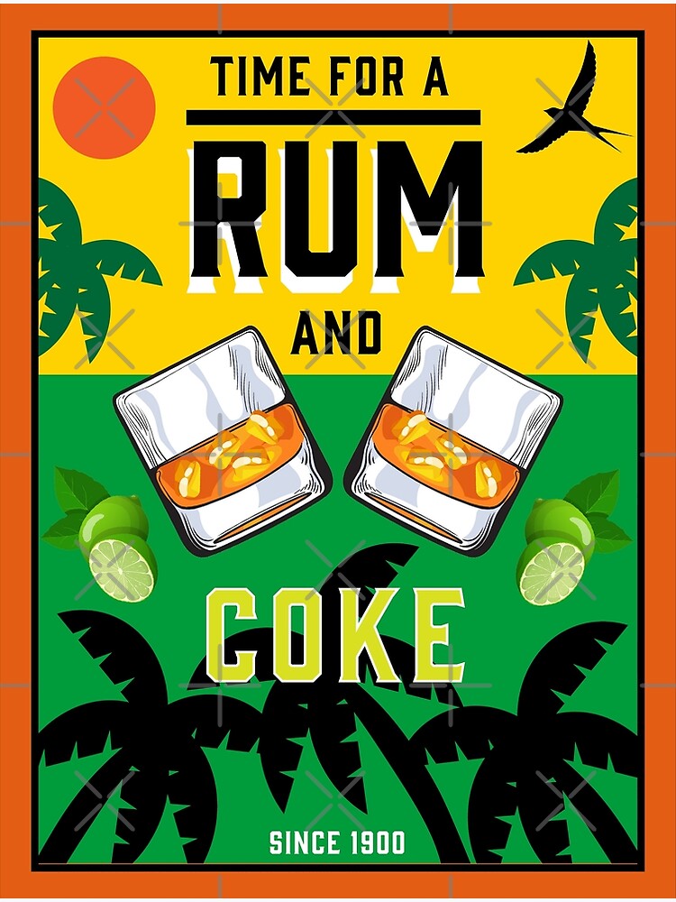 "Rum Drink Rum Drinkers Cuba Summertime Bar And Pub Decor