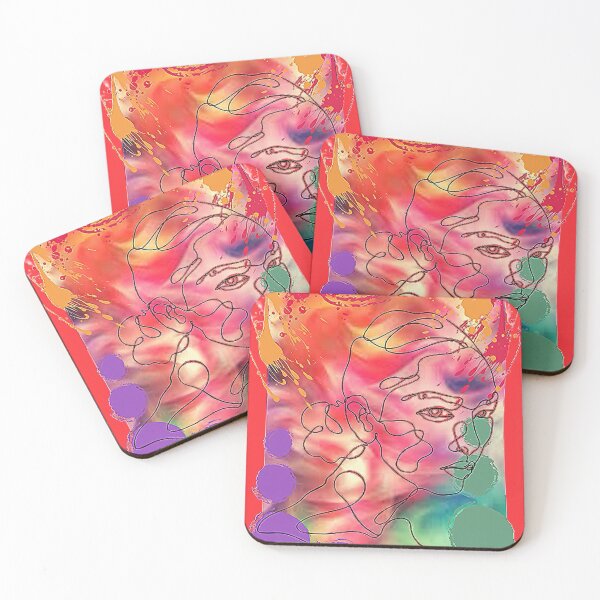 Item preview, Graphic Pshychedelic Linear Womans Face, Trippy Psychedelic Arte Abstracto designed and sold by Adri Barnard.