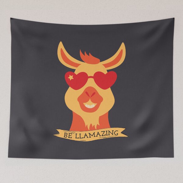 Item preview, Be llamazing, Funny llama love glasses designed and sold by SweetbeStore.