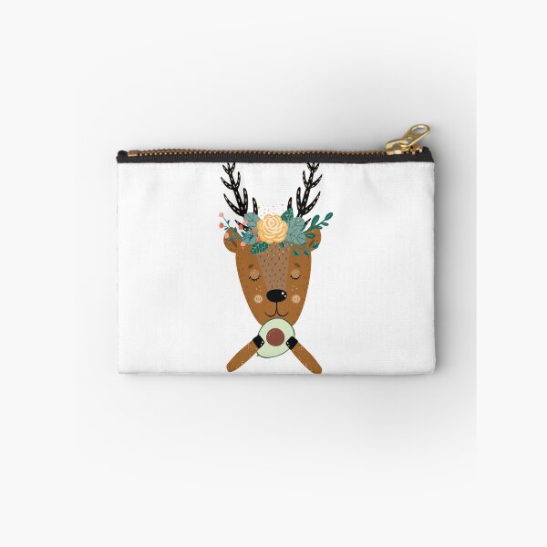 Item preview,  Sweet Deer with Flowers in Hair Holding Avocado designed and sold by shestiger.