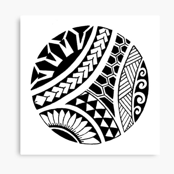 Polynesian circle frame design / Samoan circle frame tribal