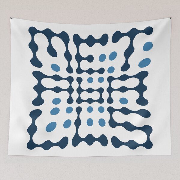 Item preview, Warped Metaballs Typography (Blue) designed and sold by John Uttley.