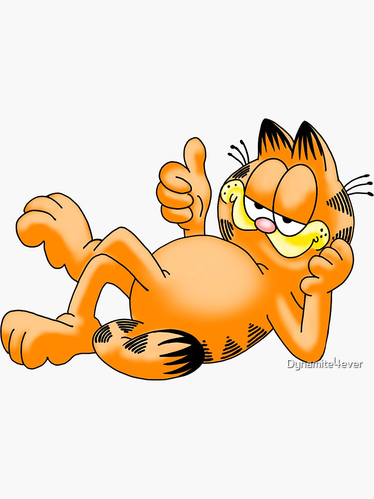 "Garfield Lazy Day" Sticker for Sale by Dynamite4ever Redbubble