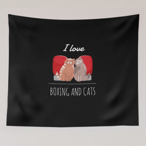Item preview, I Love Boxing And Cats Shirt designed and sold by Bold Habit Co..