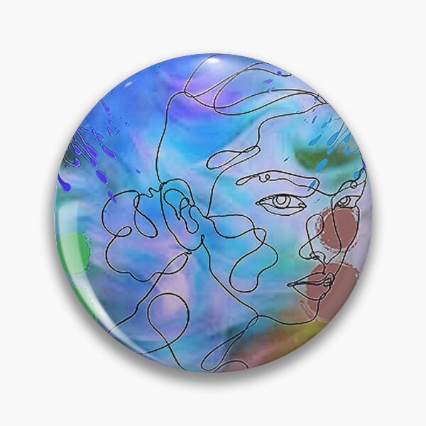 Item preview, Graphic Pshychedelic Linear Womans Face, nr 4, Trippy Psychedelic Arte Abstracto designed and sold by Adri Barnard.