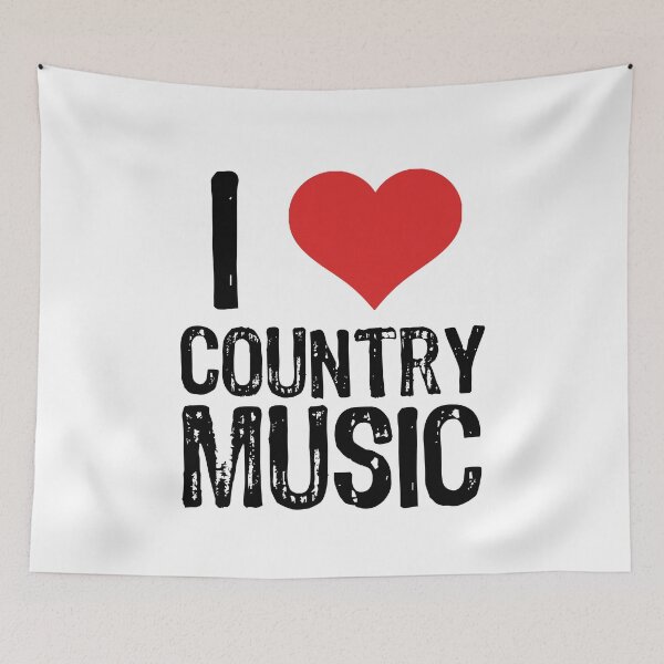 Item preview, I Love Country Music designed and sold by The "I Love Everything" Shop.