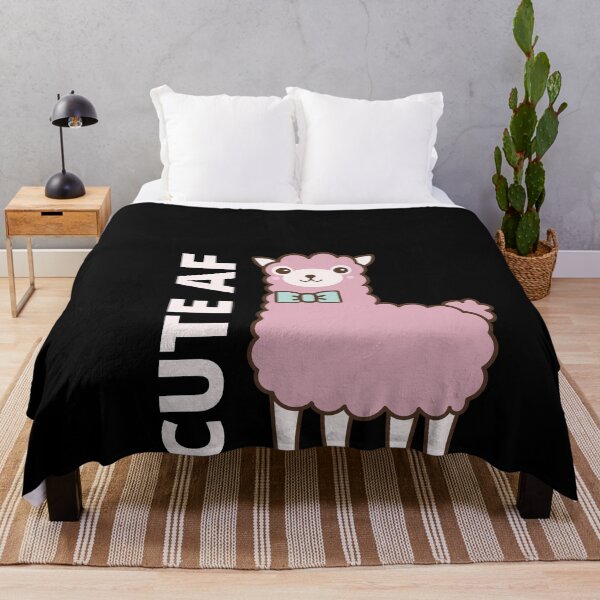 Cute AF lama Throw Blanket