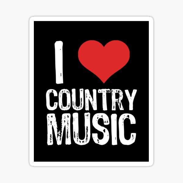 Item preview, I Love Country Music designed and sold by The "I Love Everything" Shop.