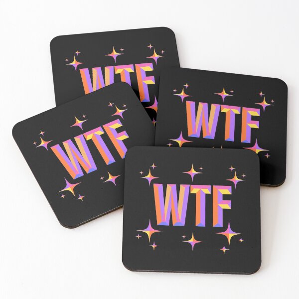 Item preview, Wtf - Funny Saying Colorful Beveled Text Design designed and sold by Gerhanj.