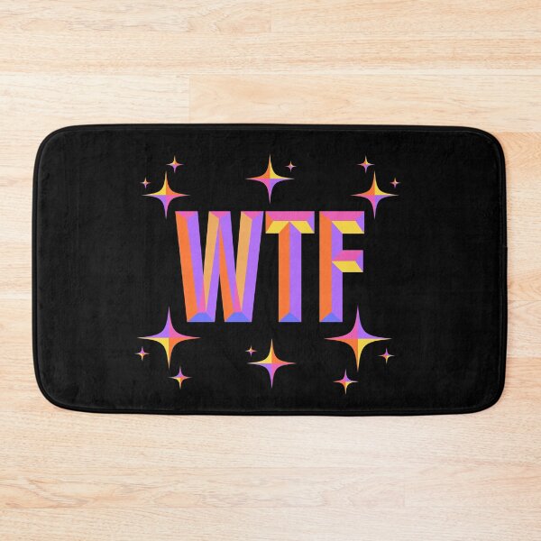Item preview, Wtf - Funny Saying Colorful Beveled Text Design designed and sold by Gerhanj.