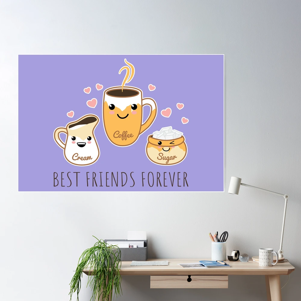 Kawaii Salt & Pepper Shakers: Best Friends Forever Poster for Sale by  PanosTsalig