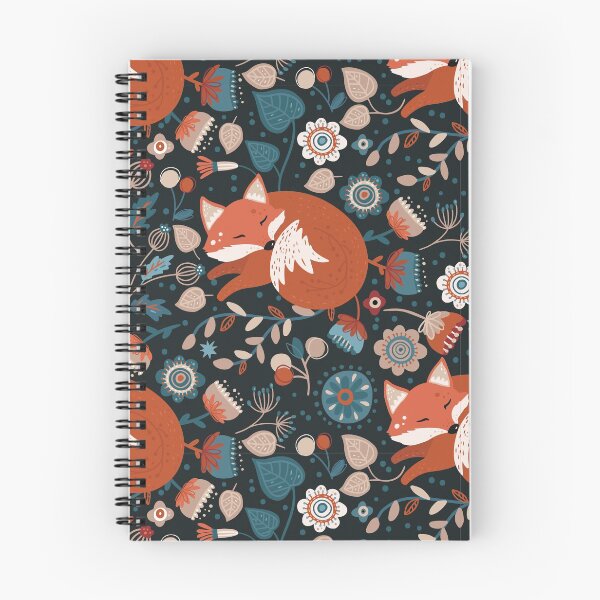 Item preview, Cute fox sleeping patterns designed and sold by Patternsonly.