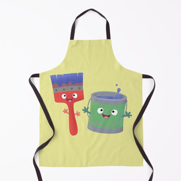Item preview, Cute paintbrush and paint cartoon characters designed and sold by FrogFactory.