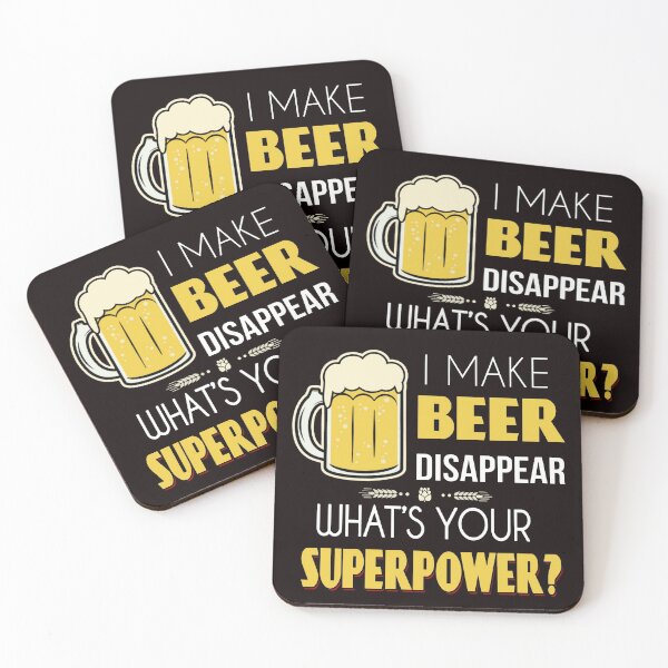 Item preview, I Make Beer Disappear Whats Your Superpower - Humour Funny with Frothy Glass of Beer designed and sold by WearWolfDesigns.
