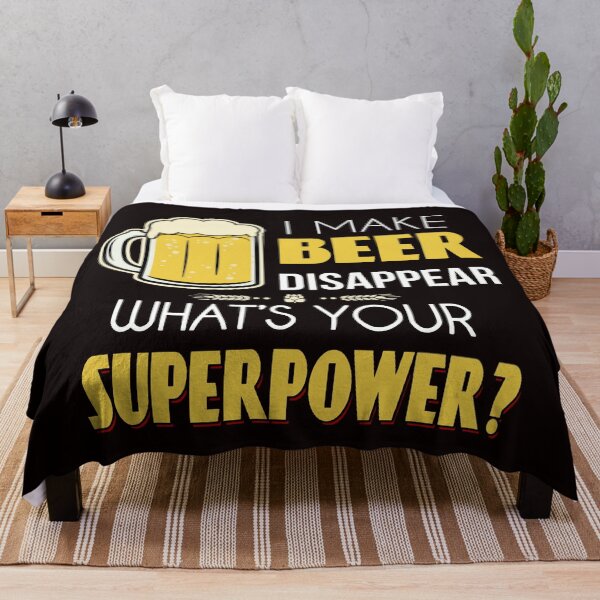 Item preview, I Make Beer Disappear Whats Your Superpower - Humour Funny with Frothy Glass of Beer designed and sold by WearWolfDesigns.