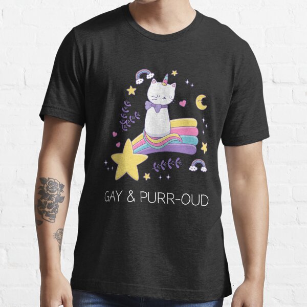 Gay and Purr-oud - Funny Gay Pride Design Essential T-Shirt