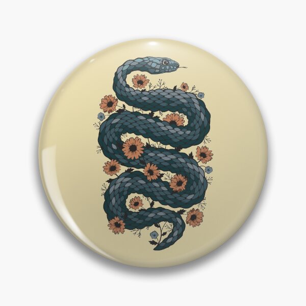 Item preview, Floral snake (blue) designed and sold by lents.