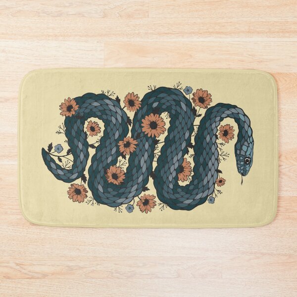 Item preview, Floral snake (blue) designed and sold by lents.