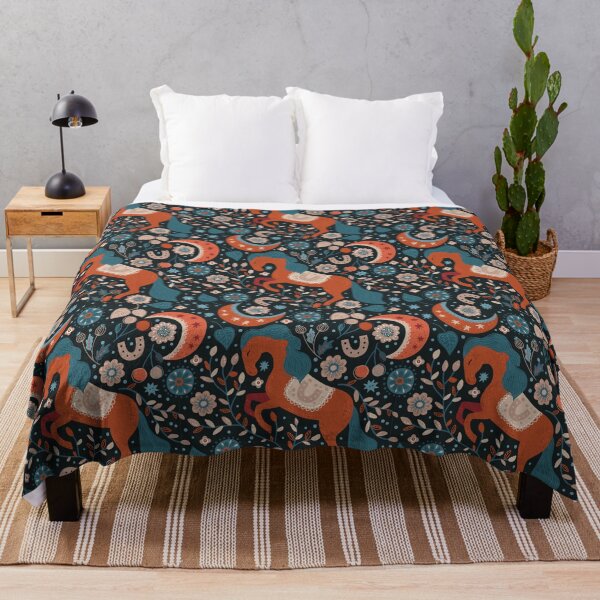 Item preview, Cute Horse Night background Art Pattern designed and sold by Patternsonly.