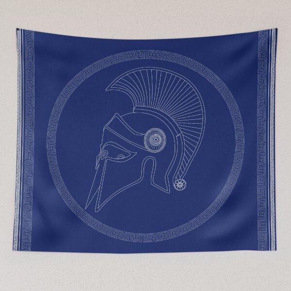 Item preview, Blue Greek Roman Gladiator Spartan designed and sold by SueKnox.