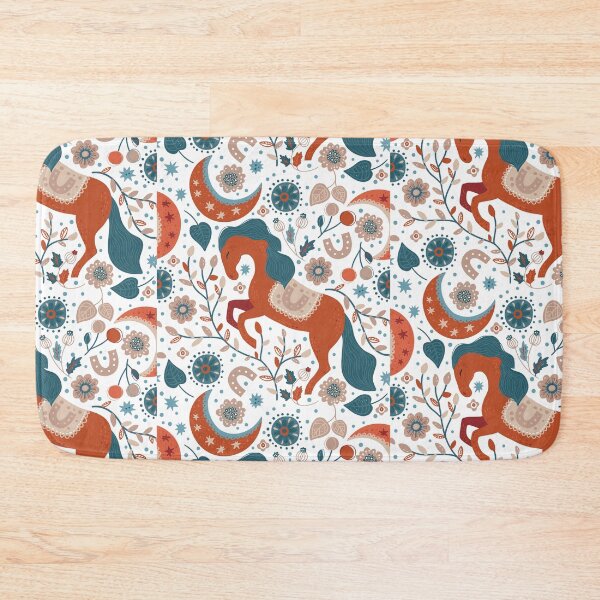 Artikelvorschau, Horse white background Art Pattern entworfen und verkauft von Patternsonly.