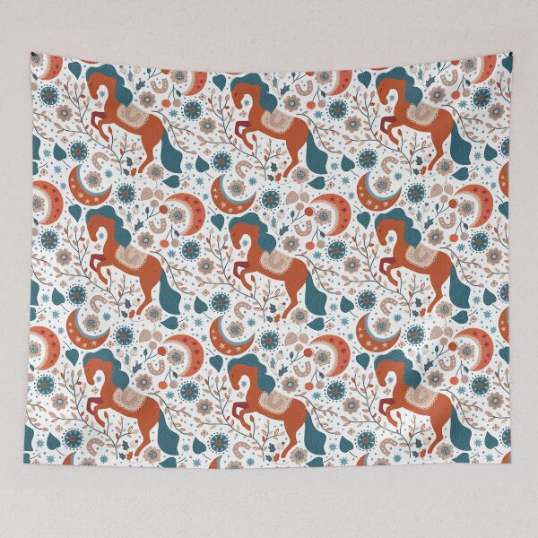 Item preview,  Horse white background Art Pattern designed and sold by Patternsonly.