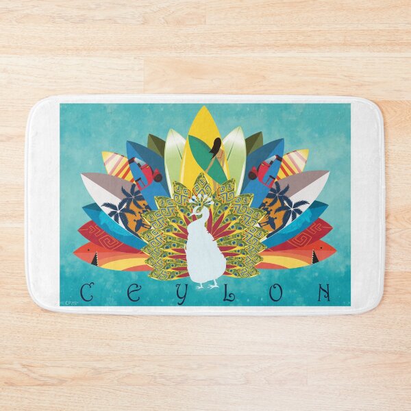 Item preview, Peacock Sri Lankan Map With Decorative Tail Feathers designed and sold by Ceylon-Picture.