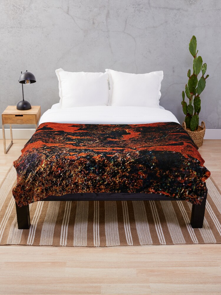 Rust bed blanket hot sale