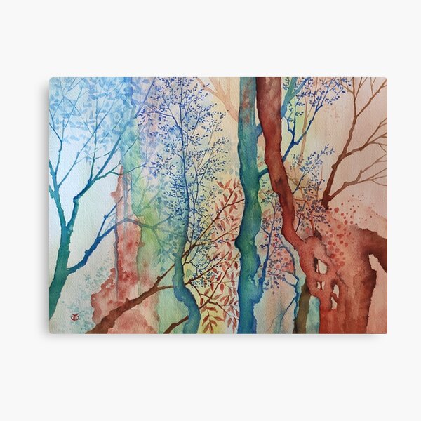 Artikel-Vorschau von Schwingungen der Natur, blau-grün. (Aquarell), designt und verkauft von Delphine HIBOU.