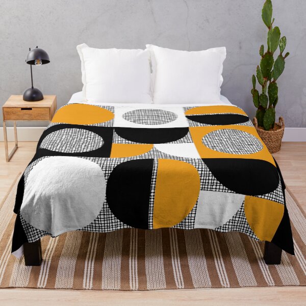 Item preview, Retro Segments and Circles Orange Black designed and sold by QuestingPixel.