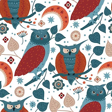 Artwork thumbnail, Owls by Patternsonly