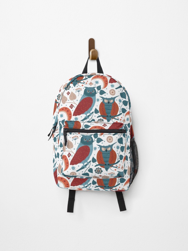 Thumbnail 1 of 3, Backpack, Owls designed and sold by Patternsonly.