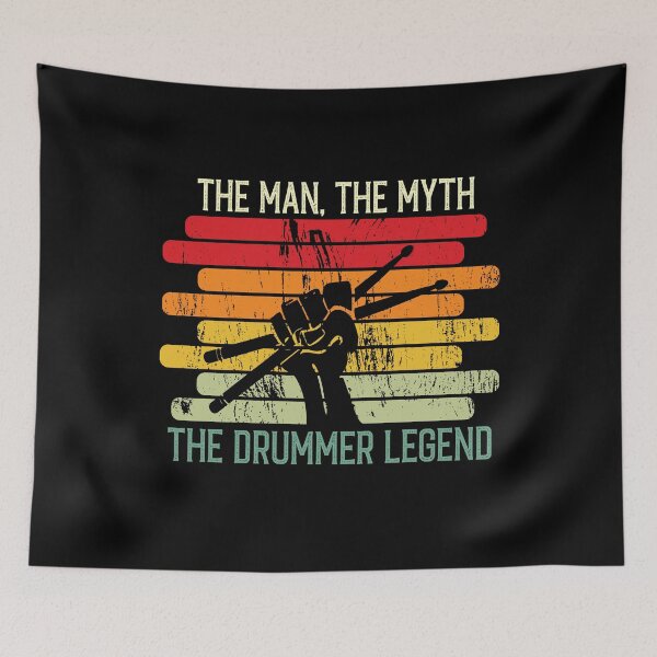 Item preview, The Drummer Legend Vintage Retro Drumsticks Drums Drummer Gift Idea designed and sold by Creative Angel.