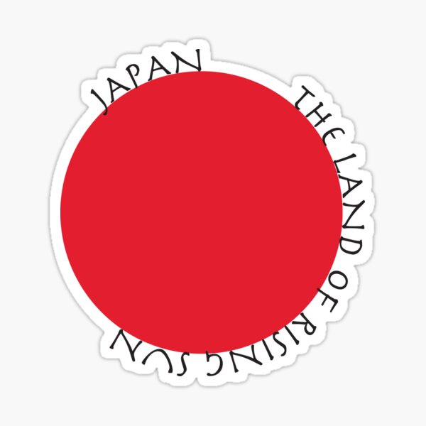 Japan The Land Of Rising Sun Sticker For Sale By Jn 99 Redbubble 