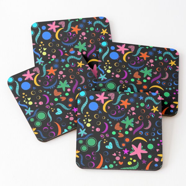 Item preview, Summer at the Neon Beach, Retro 90's Surfer Pattern designed and sold by Automeowtic.