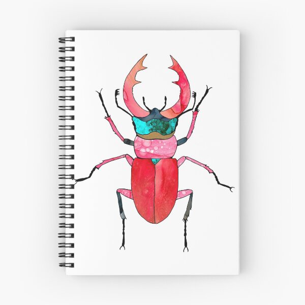 Item preview, Red  beetle. Cool Stag beetle with red large antlers.  designed and sold by ZheltakovaIana.