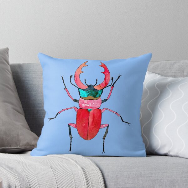 Item preview, Red  beetle. Cool Stag beetle with red large antlers.  designed and sold by ZheltakovaIana.