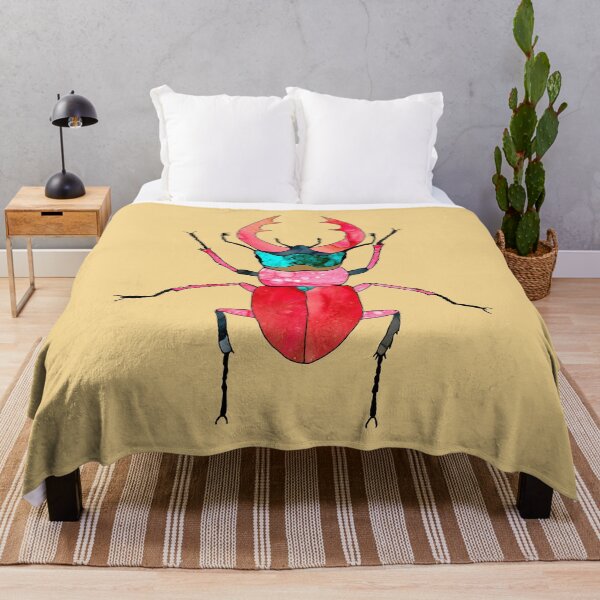 Item preview, Red  beetle. Cool Stag beetle with red large antlers.  designed and sold by ZheltakovaIana.