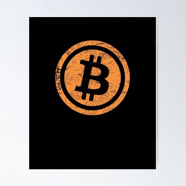 Artikelvorschau, Bitcoin Vintage Distressed Schwarz entworfen und verkauft von Trader-Style.
