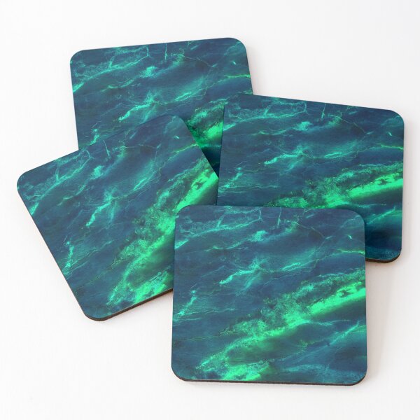 Item preview, Marble blue teal turquoise green abstract pattern designed and sold by cutecrazytshirt.