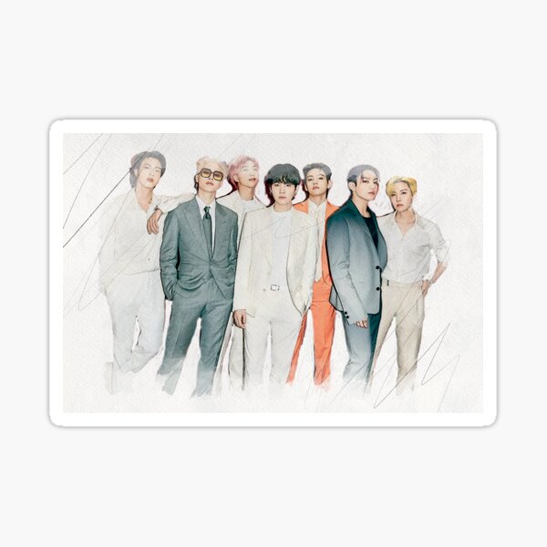Artikel-Vorschau von BTS, BTS Fanart, Kpop Fanart, Aquarell, designt und verkauft von emmsephemera.