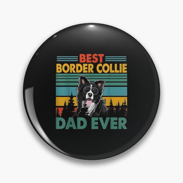 Item preview, est Border Collie Dad Ever T-ShirtVintag Retro Best Border Collie Dad Happy Father's Day designed and sold by WeemaPros.